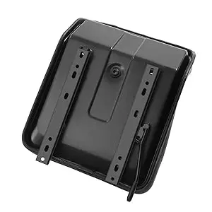 Universeller Traktorsitz – Ersatz für hohe Rücksitze aus schwarzem PVC-Leder für Gabelstapler, Bagger und Fahrrasenmäher – Detail 3