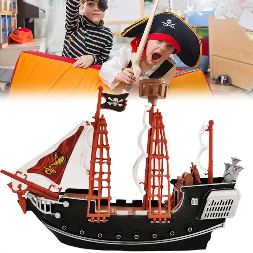 Kids Pirate Toys Pirates Ship Plaything Interesting Unique Boats Model Playthings Table Ornament Boat Toy for Home Kindergarten 5