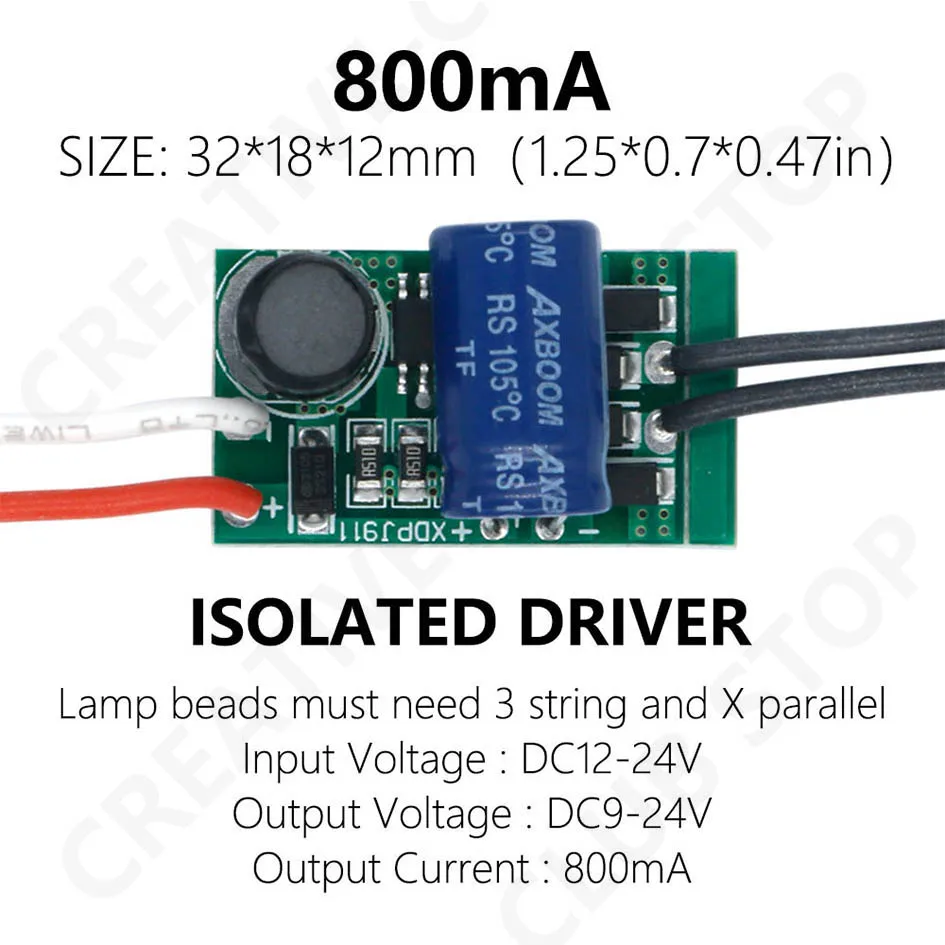 Description Picture 6 of itemLED Driver 3X3W 3X4W 10W 12W DC12-24V For LED Power Supply Lamp Transformer For LED Underwater Light Controller Accessories DIY