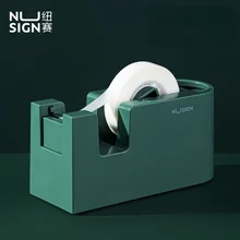 

Nusign Office Tape Despenser Stand Mini Textured Paper Tape Stand Simple Fashion Stationery Tape Machine with Transparent Tape