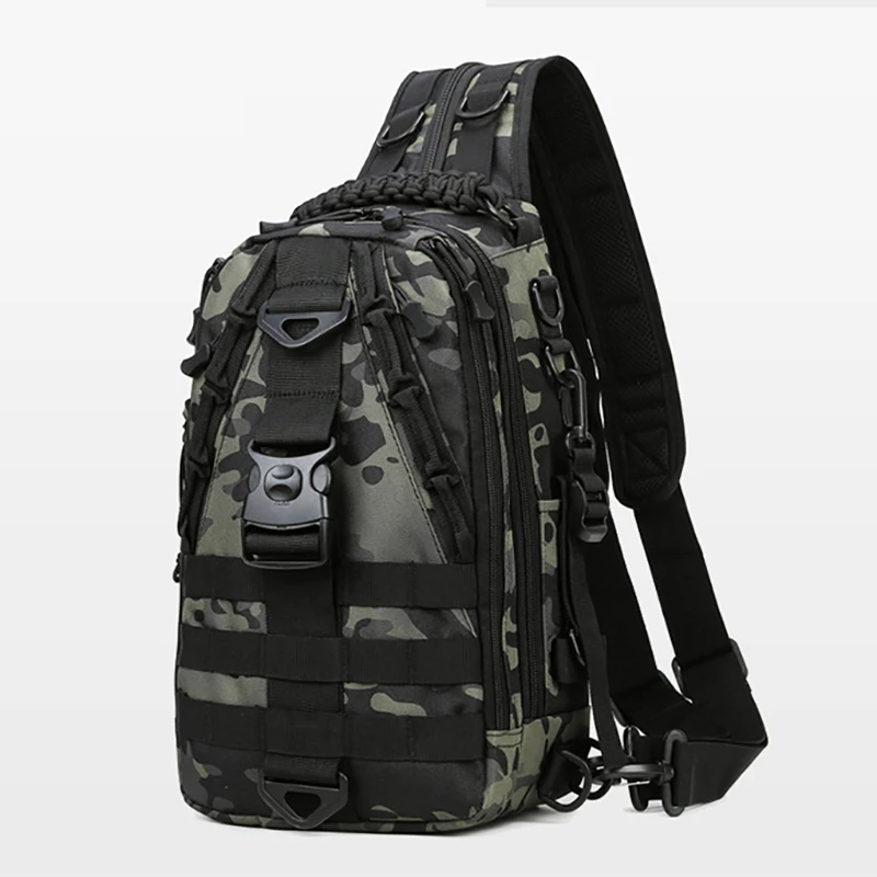 New Outdoor Multifunctional Men's Camouflage Tactical Chest Bag Backpack Climbing Hiking Fishing