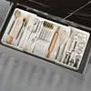 Kitchen Drawer Retractable Storage Box Kitchen Storage Tray Detachable Tray Household Partitioning Organization Box 2