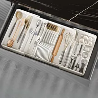 Kitchen Drawer Retractable Storage Box Kitchen Storage Tray Detachable Tray Household Partitioning Organization Box 2