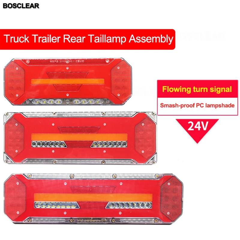 

2X 24V Truck LED Rear Tail Light trailer Warning Lights Rear Taillight stop lorry bus brake reverse turn indicator external lamp
