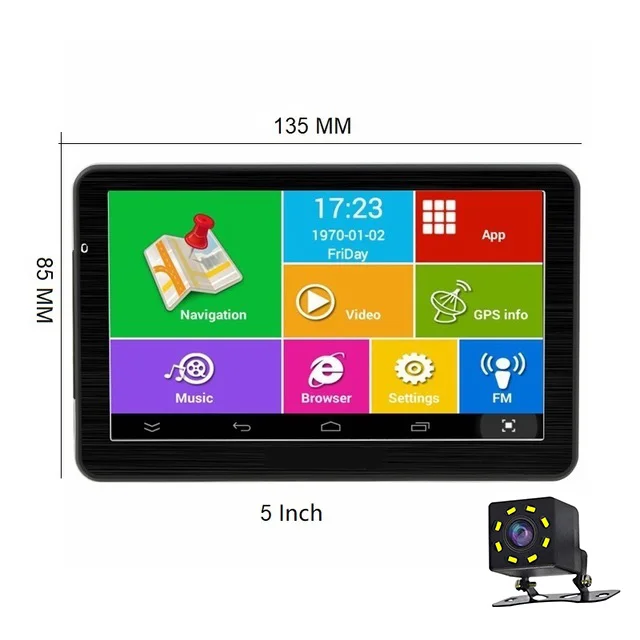 5" 7" Inch Android Quad Core 16GB Car GPS Navigation Sat Na AV-IN Bluetooth WIFI FM Transmitter Bundle Free Maps Automotive GPS car navigation Vehicle GPS Systems