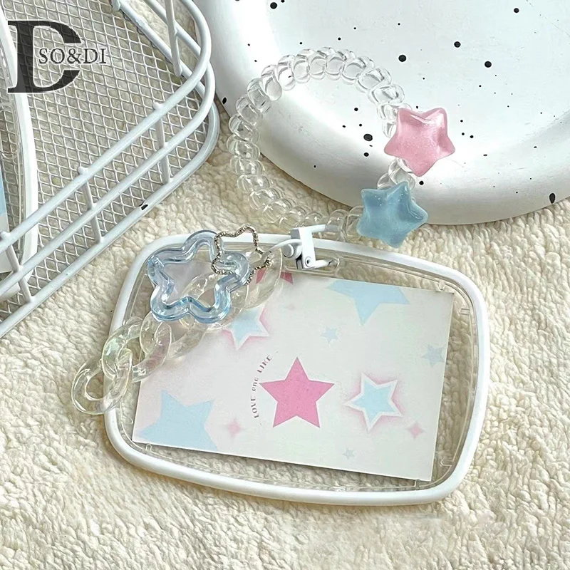 Transparent Photocard Holder Ins Photo Sleeves Card Holder Idol Kpop Photo Protector Bus Card Student Stationery Supplies