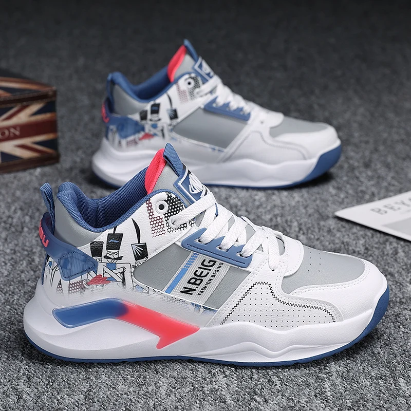 Spring And Autumn Men's Sports Basketball Shoes Comfortable Air Cushion