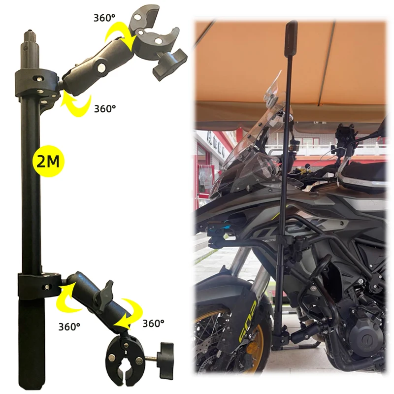 MotorcyclePanoramicSelfieStickBikeMonopodHandlebarMountBracket