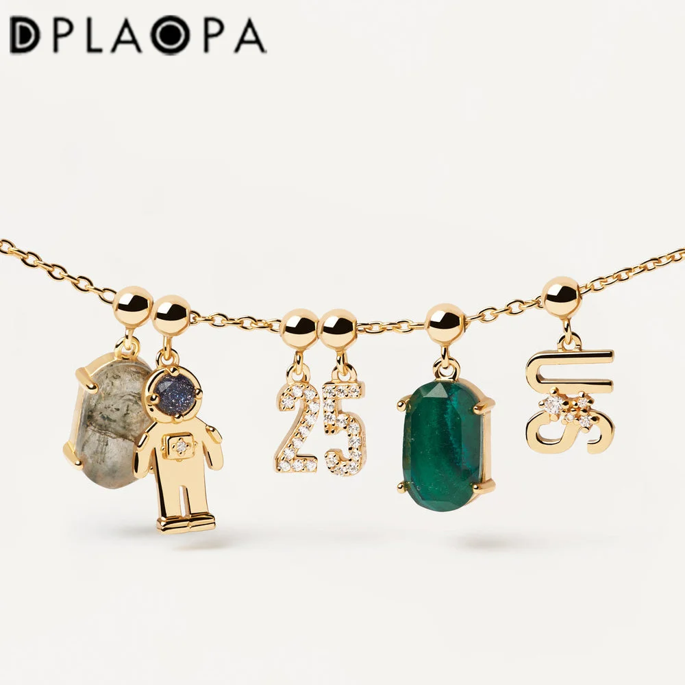 

DPLAOPA New 925 Sterling Silver Number 0 To 9 Pendant Charm Animal Astronaut Jewelry Making For Women 2022 Wedding Jewelry Gift