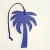 Coconut tree monochrome pattern women's good-looking bag pendant small accessories genuine leather keychain pendant 5