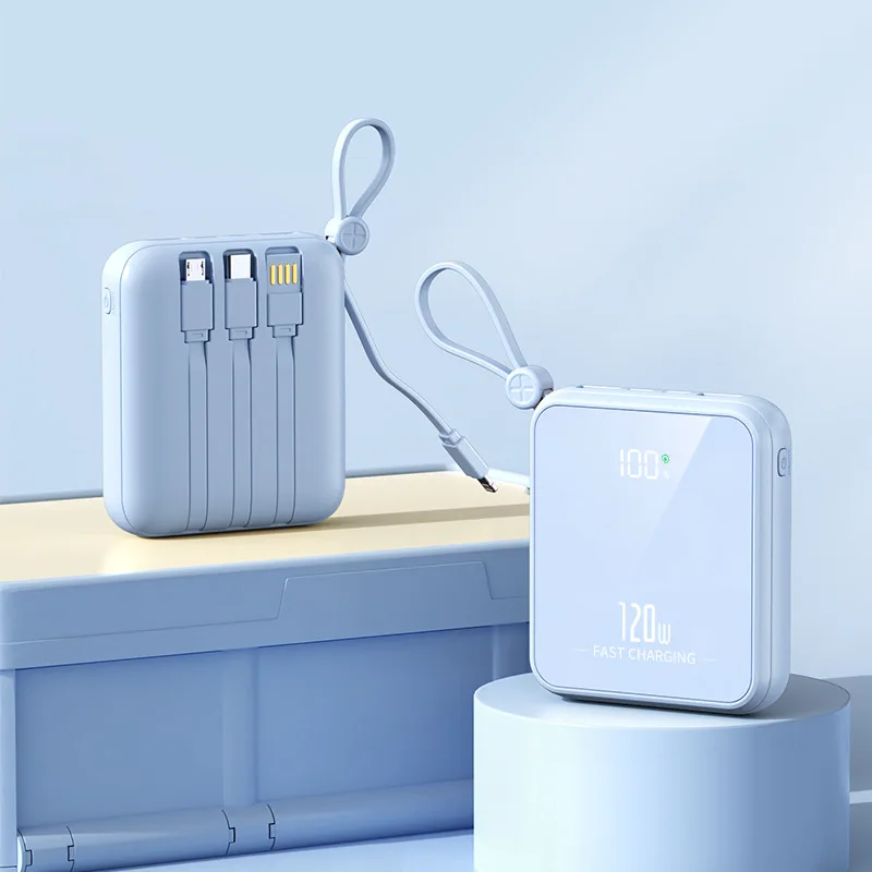 The New 120W Super Fast Charging 20000mAh Comes with A Four-wire Mini Compact Power Bank 4