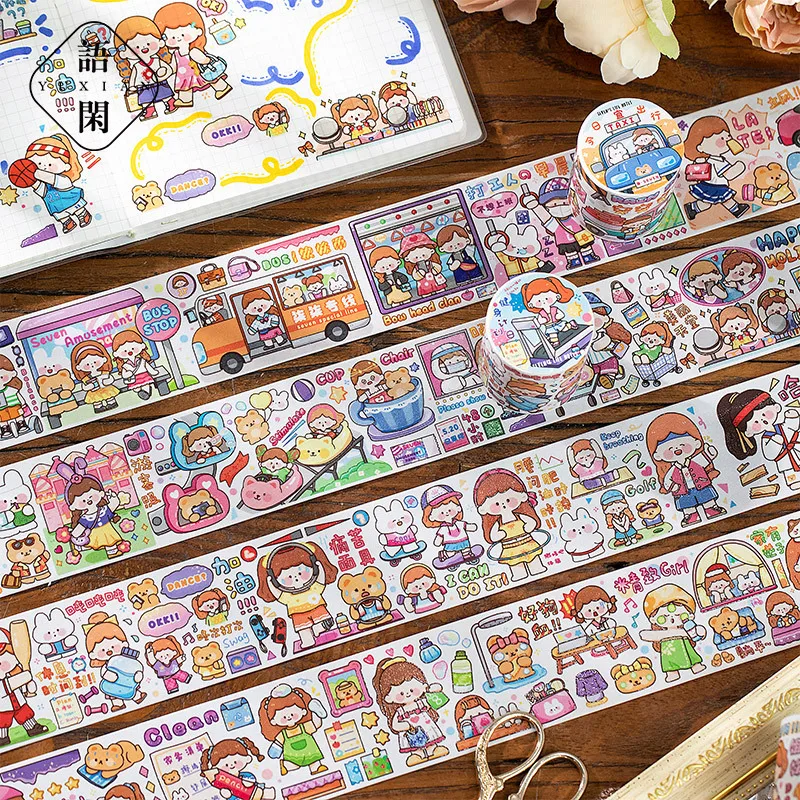 

10pcs/1lot Decorative Adhesive tapes Qiqi's life notes Tapes cartoon diary Scrapbooking DIY Scrapbooking Stickers