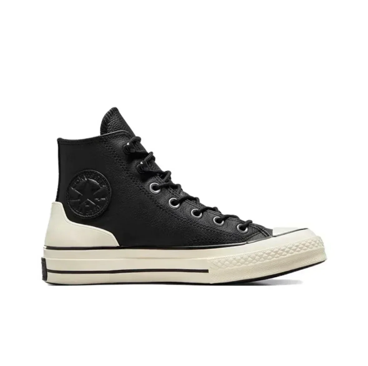 Converse 1970s Men and Women Skateboarding Shoes High-top Leather Water Proof Outdoor Sneaker Black