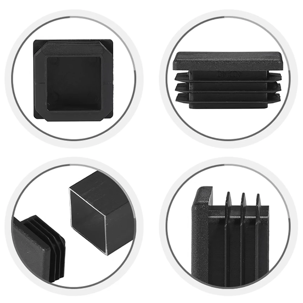 Plastic Rectangle Blanking End Caps Tube Pipe Inserts Plug 10x20 10x30 13x26 25x40 30x50 40x60 Table Chair Furniture Foot Cover chair leg caps,furniture leg caps,pipe plugs,pipe inserts,furniture foot mats,chair leg protector,furniture foot protector,furniture leg pads,furniture foot pads,rubber furniture feet pads,furniture feet