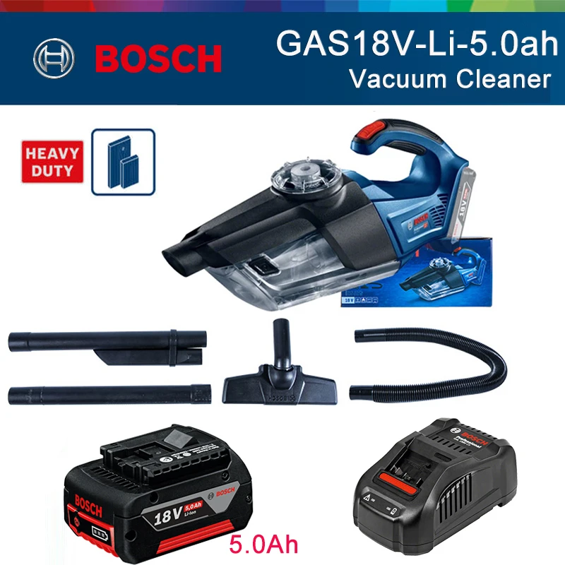 Bosch-Aspirador de mano inalámbrico GAS18V-1, aspirador recargable de alta  potencia, pequeño y fuerte litio, eliminador de polvo para construcción  eléctrica - AliExpress