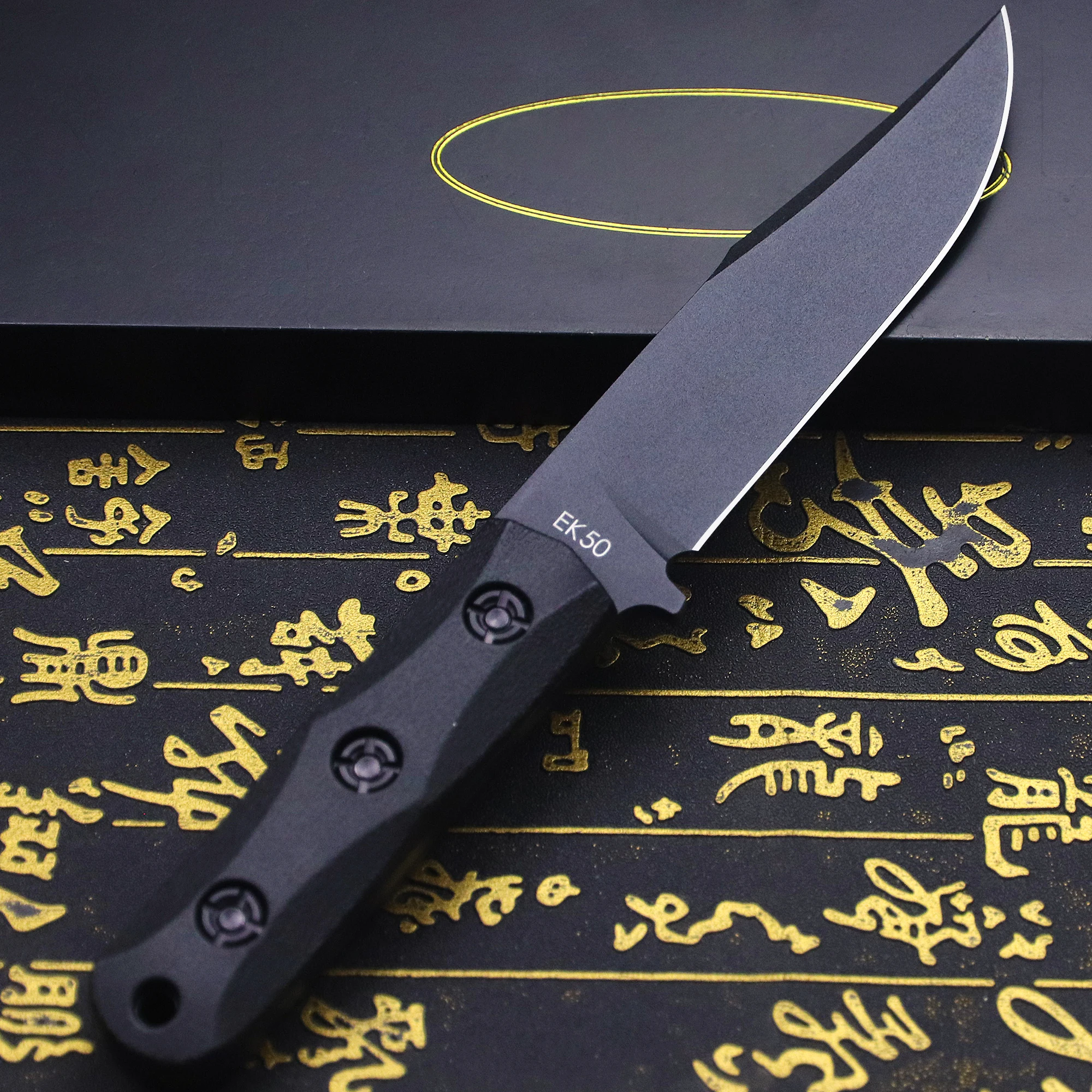 U.S.AKB-EK50 Jungle Hunting Straight Knife + Sheath, Outdoor Camping Survival Knife, Multi-purpose EDC Knife 4