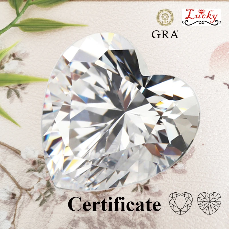 

Moissanite Heart Shape D Color Top Quality Beads for Charms DIY Jewelry Making Pendant Bracelet Materials with GRA Certificate