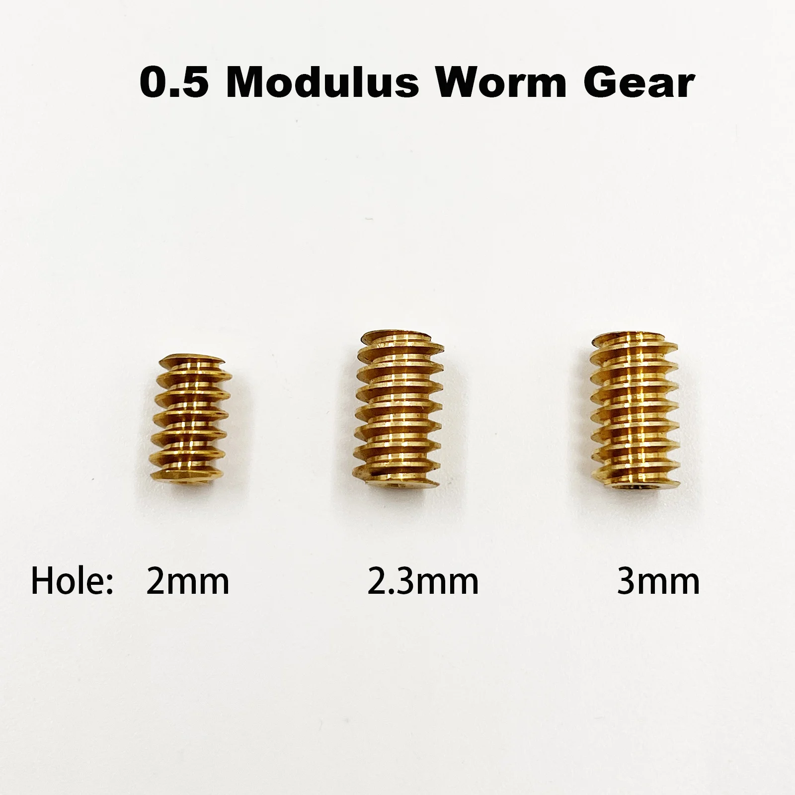 1PC 0.5 Modulus 6mm Metal Brass Worm Gear Copper Transimission Gear 2mm 2.3mm 3mm Motor Shaft Axis Hole Copper Helical Gear