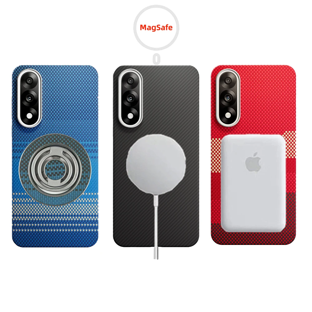 Ultra-Thin Black Kevlar Aramid Fiber Magnetic Protective Case – Slim & Lightweight