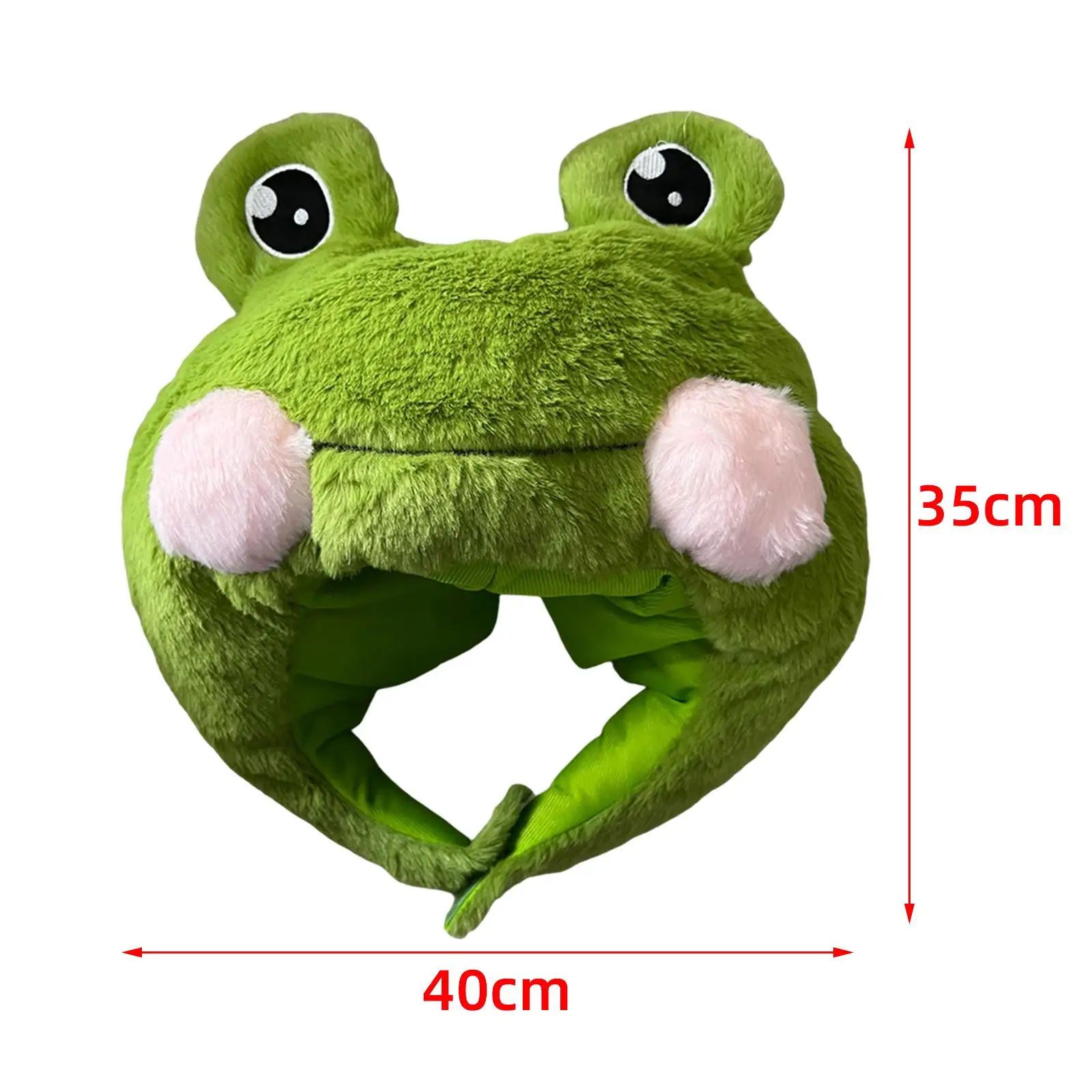 Lovely Plush Frog Hat Headdress Headgear Party Hats Cosplay Headwear Festival