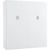 Large Wardrobe Closet with Storage Shelves, 4 Door Armoires Wardrobe with 5 Shelves and 2 Hanging Rails Children's Wardrobes 2