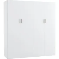 Large Wardrobe Closet with Storage Shelves, 4 Door Armoires Wardrobe with 5 Shelves and 2 Hanging Rails Children's Wardrobes 2