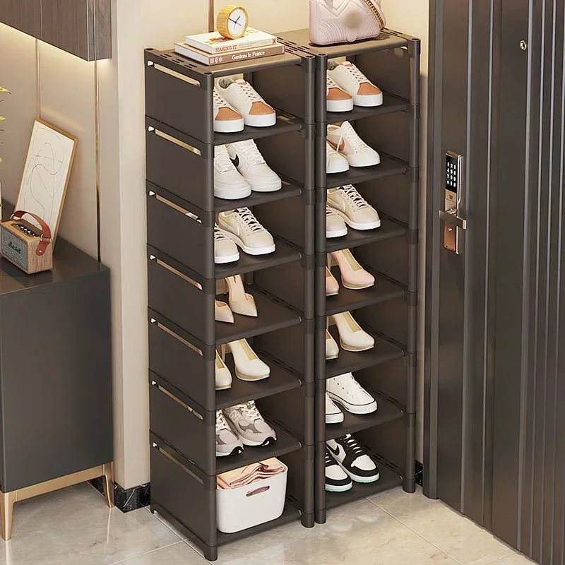 Shoe Organizer Cabinet Adjustable Shelf Stackable for Wall Corner 1PC