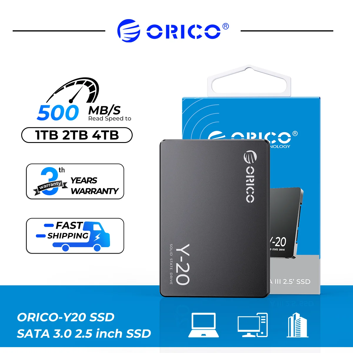 ORICO Y20 2TB 内蔵型SSD 2.5インチ 7mm 3D Amazon | ORICO Y20 2TB 内蔵型SSD 2.5インチ 7mm 3D NAND採用