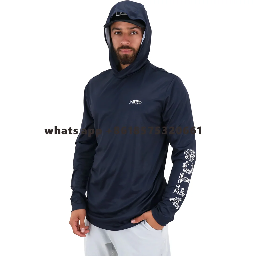 Outdoor Sports Fishing Hoodie Summer Men Uv Protection Breathable