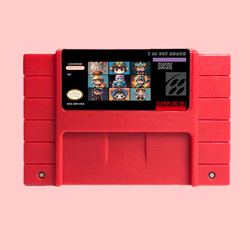 Retro Super 100 in 16 Bit Game Cartridge for SNES/SFC Console