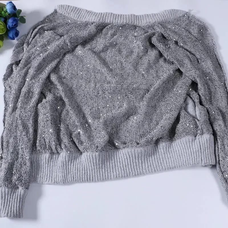 500g*1 piece paillette yarn Sequins wool needle Natural beads lace tie a knot yarn for hand knitting crochet thread line t64 5