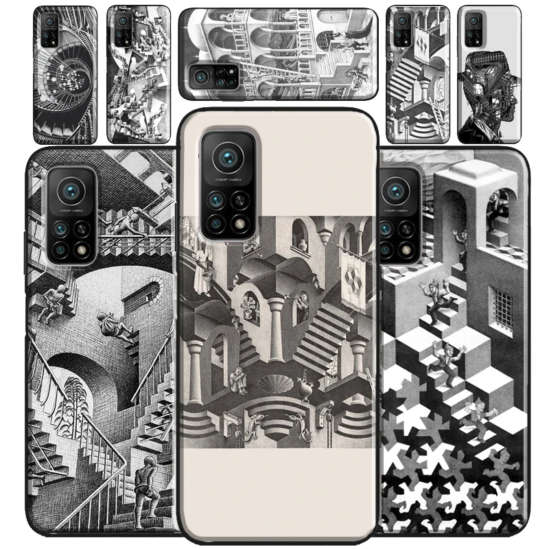 Чехол Escher с лестницами для телефона POCO F3 X3 GT M3 M4 Pro задняя крышка Xiaomi Mi 11 Lite 9T 10T 11T |