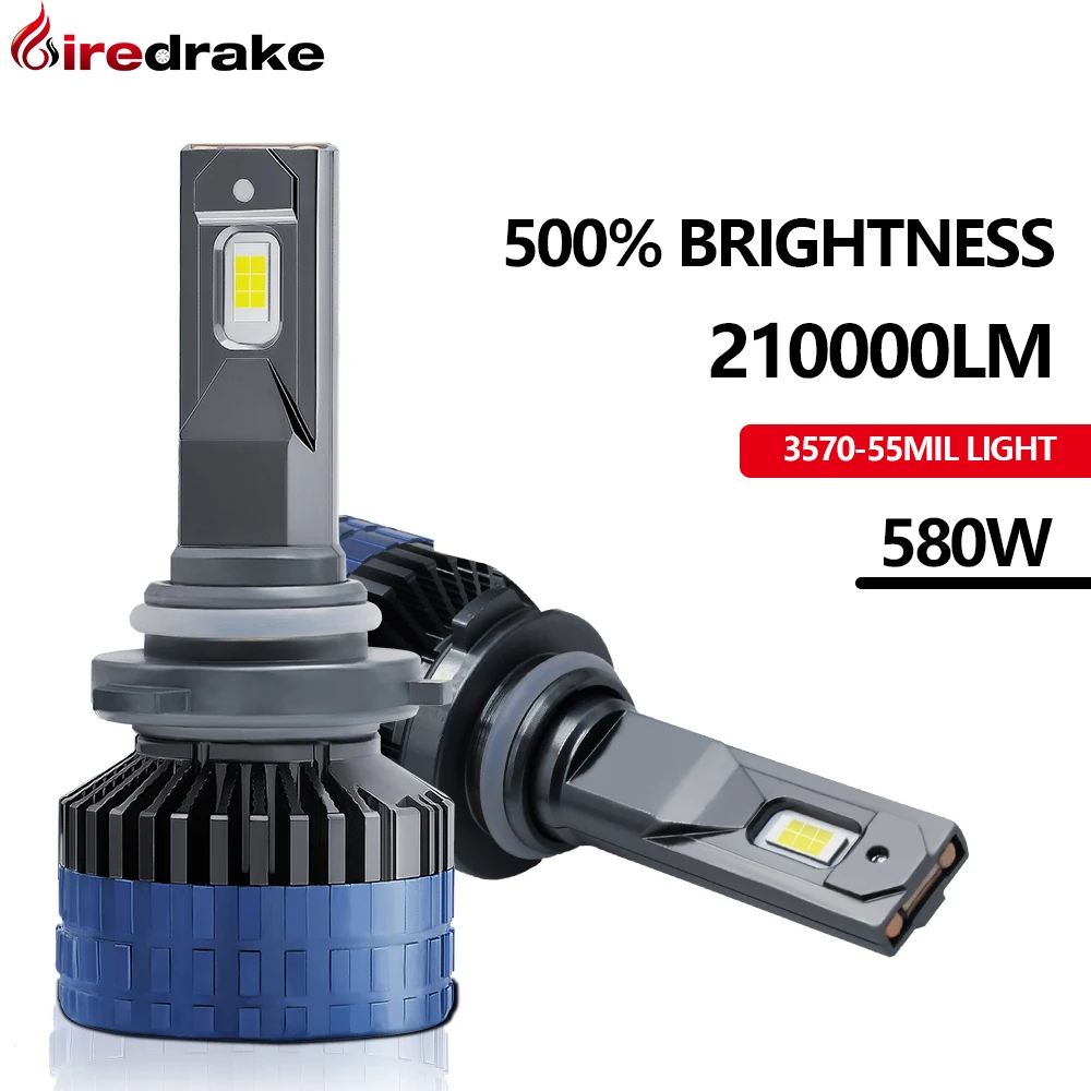 Высокомощные Автомобильные фары Firedrake 580 Вт h1 h4 h7 h11 9005 9006 лм