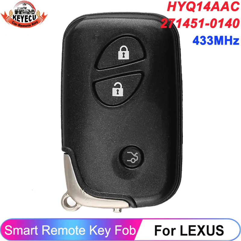 HYQ14AAC Board ID 271451-0140 433MHz Keyless Remote Key Fob For Lexus ES350 IS250 GS350 GS450h LS460 LS600h 2006 2007 2008
