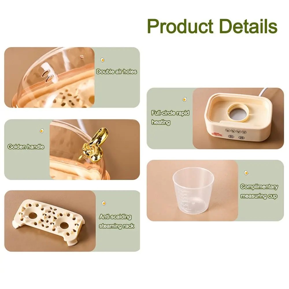 Electric Egg Boiler Machine Multifunctional Non-stick Egg Steamer Maker Mini Breakfast Machine Safe Using Kitchen Gadgets
