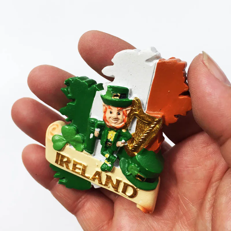 Europe Ireland 3D Fridge Magnets Tourism Souvenir Refrigerator Magnets Sticker Collection Handicraft Decoration Articles