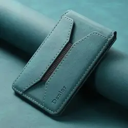 Elegant Faux Leather Magnetic Phone Stand Wallet - Perfect Gift (Blue)