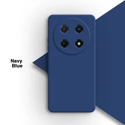 Premium Liquid Silicone Soft Candy Phone Case - High-Quality Original Cover for Huawei Enjoy 60 (Navy Blue)