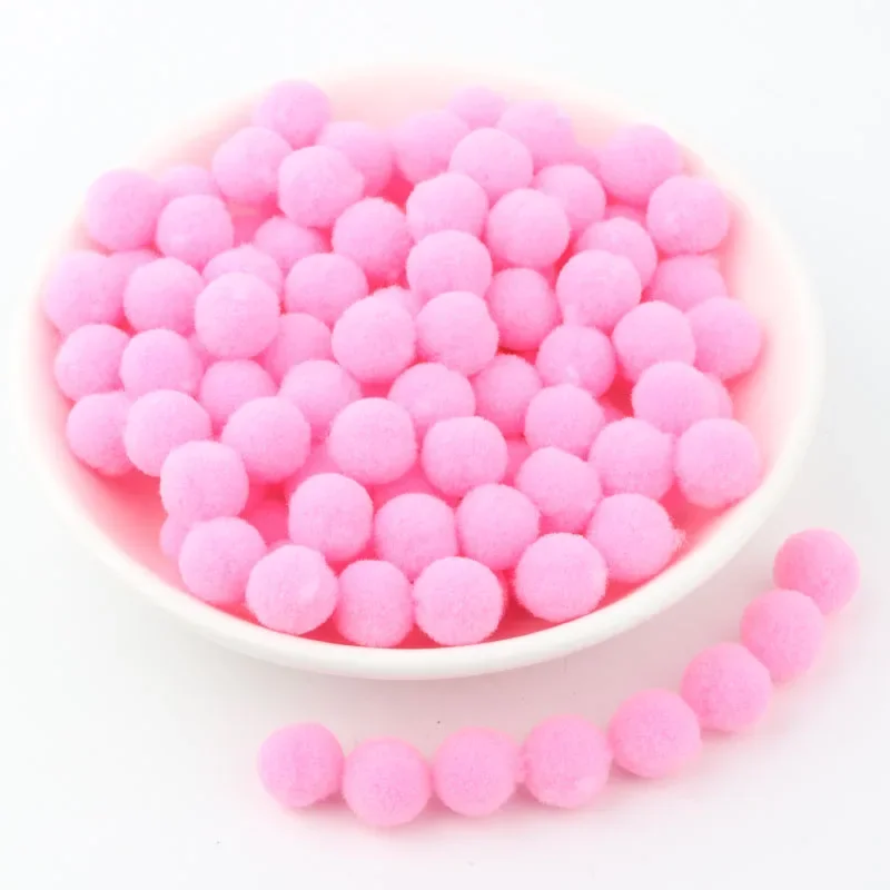 Deluxe Fluffy 8mm Round Pompoms for Kids' Crafts and DIY Projects, 2000 Pieces