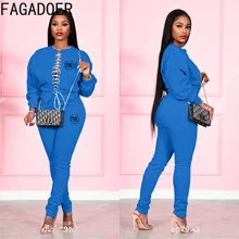 

FAGADOER Sexy Hollow Out Two Piece Sets Women PINK Letter Print Lace Up Top And Pants Tracksuits Casual Club Streetwear Outfits