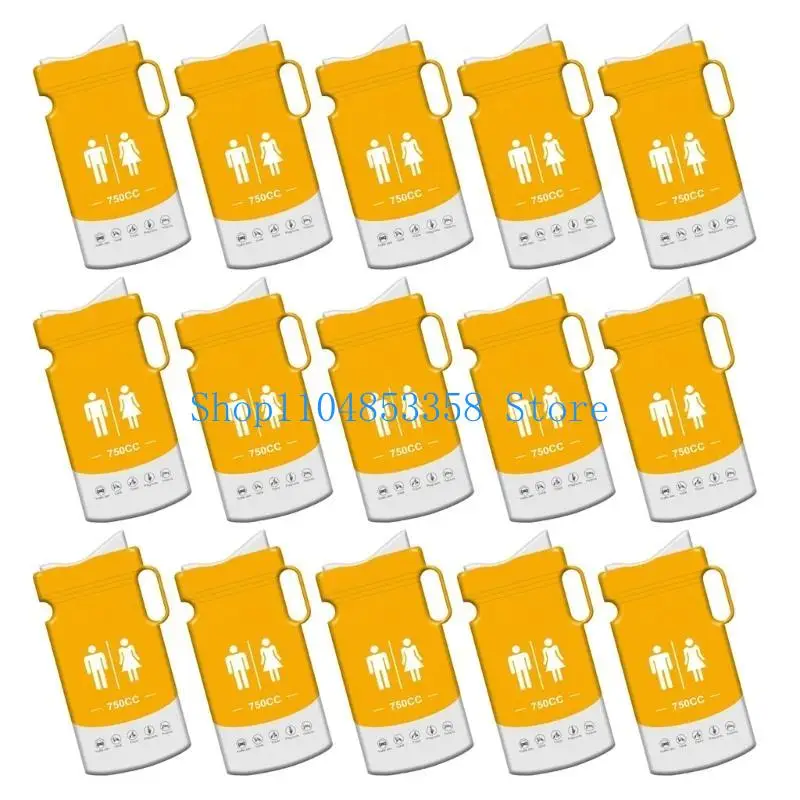 652F 누출 방지 씰이 있는 캠핑 소변 주머니 750ml 성인용 여행용 소변 주머니