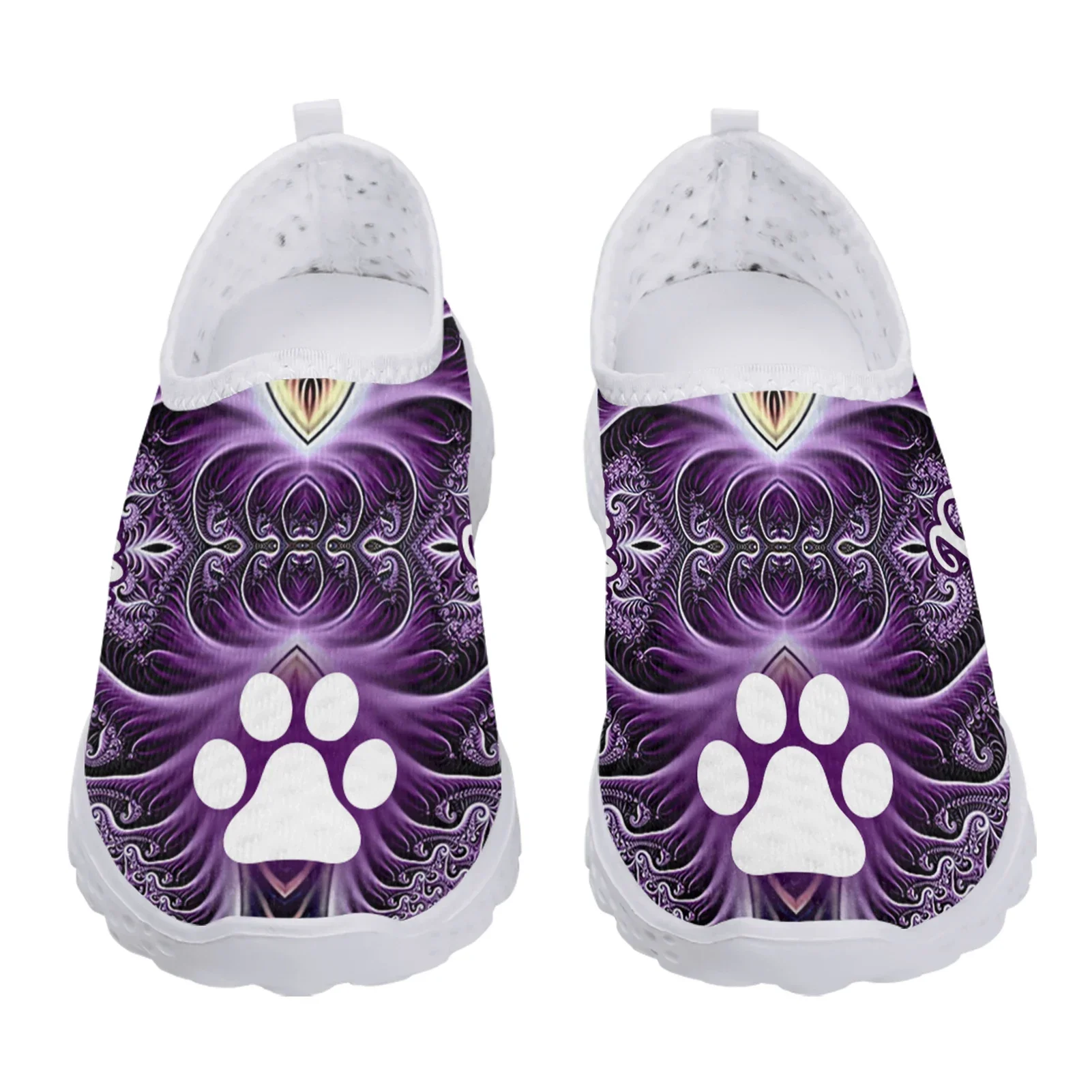 Dog Claw Print Spring Summer Mesh Sneakers Women Casual Flats Super Light Walking Female Flat Shoes Sports Shoes