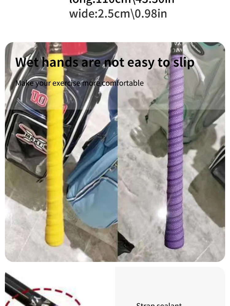 Description Picture 5 of itemGolf Grip Strap PU Pattern Hand Rubber Anti-slip, Wear-resistant, Shock-absorbing and Sweat-absorbing Winding Belt Accessories