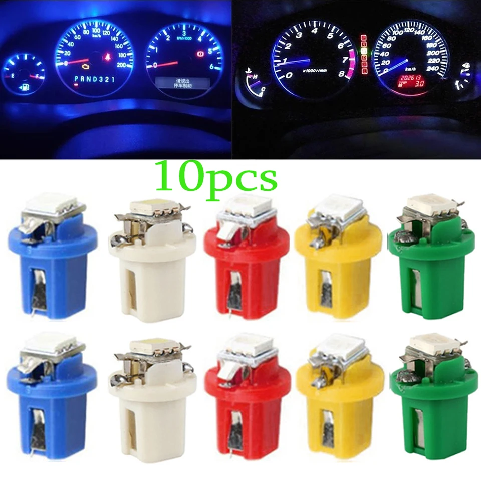 10x Lampadine LED T5 B8.4D 5050 SMD - Bianco Freddo Per Cruscotto Auto - Foto 4