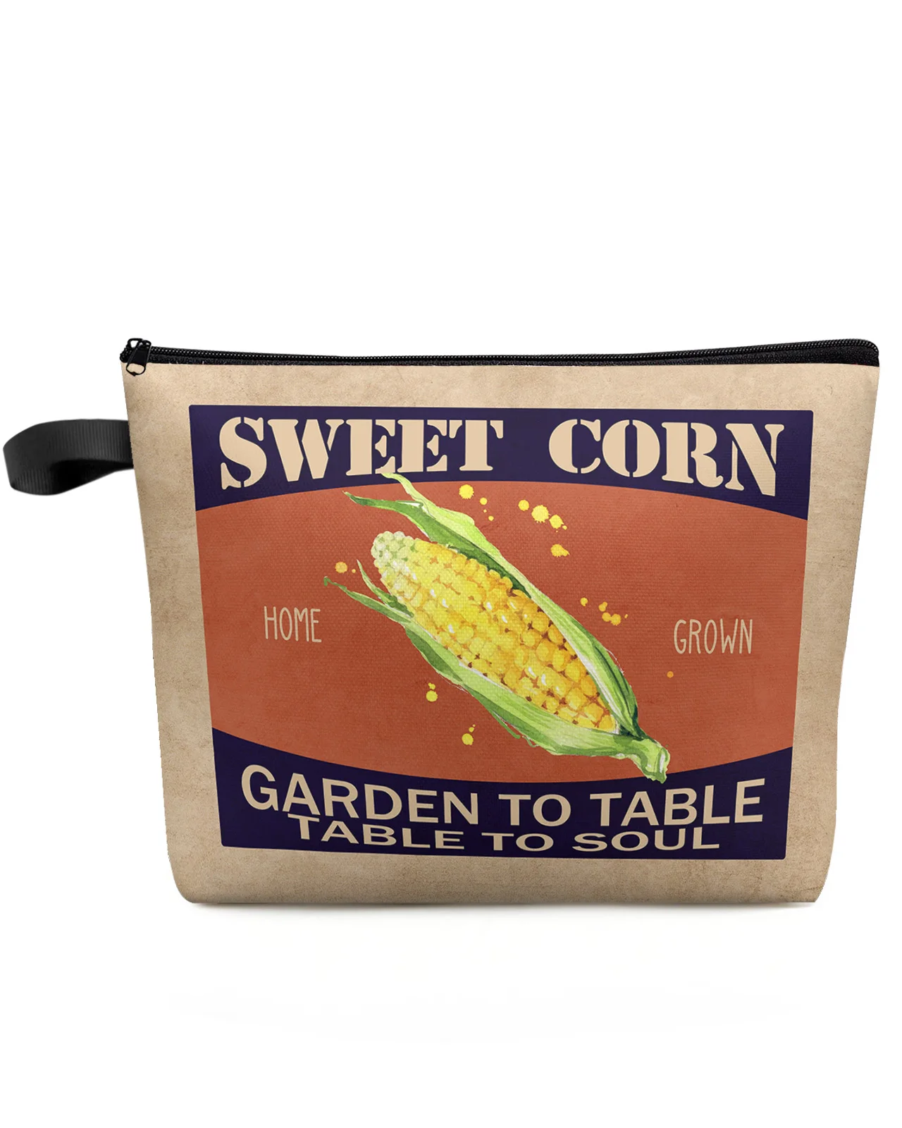 

Vintage Farm Corn Cosmetic Bag Clutch Bridesmaid Outdoor Travel Beauty Makeup Bag Party Lipstick Bag