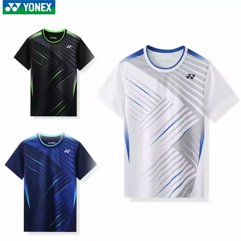 YONEX New High Quality Badminton Tennis Wear Sport T-shirts with Short Sleeves Comfortable Breathable Sweat Absorb Quick Dry Top