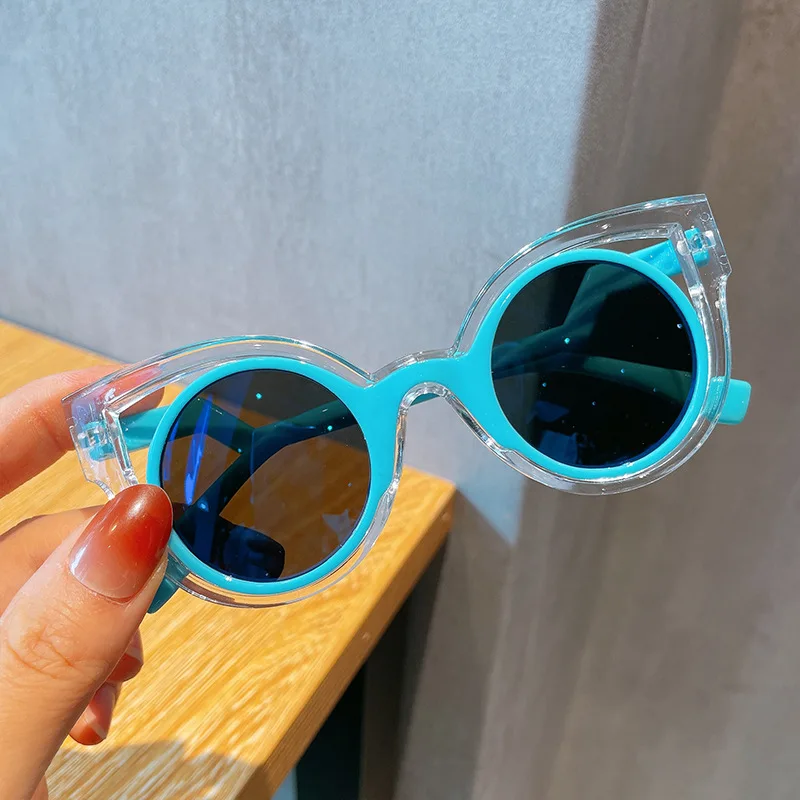 New Children Colors Fashion Round Cool Sunglasses Boys Girls Vintage Sunglasses Sunscreen UV Protection Classic Kids_voghion.com