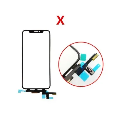 Outer Screen For iPhone 12 Pro 11 X XS Max iPhoneXS XR Front Touch Panel LCD Display Glass Cover Lens Repair Parts + Flex Cable