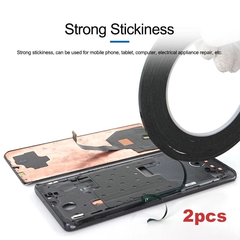 2-5MM 10M Black Strong Adhesive Tape Roll for iPad Tablet LCD Touch Glass Frame Back Cover Repair Double Side Glue for Samsung double side adhesive tape phone back adhesive tape phone adhesive tape