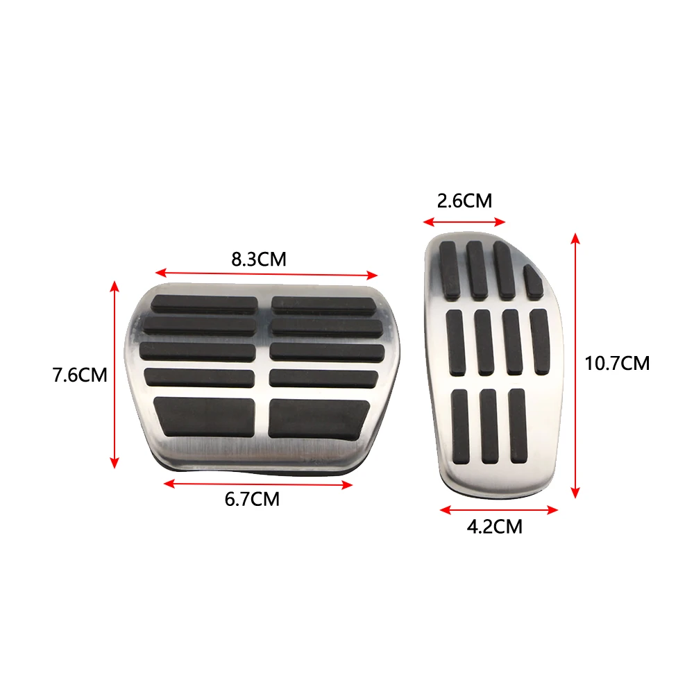 Voor Nissan Qashqai J12 2023 2024 Accessorie Gaspedaal Roestvrij Staal Op Mt Auto Pedalen Rem Geen Boorpedaal Dekking Pads Deel  34